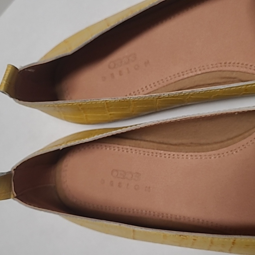 ASOS Yellow Croc-Embossed Loafers for @shoppowell to buy - Picture 6 of 8